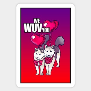WE WUV YOU DOGGOS CARD PLUS Sticker